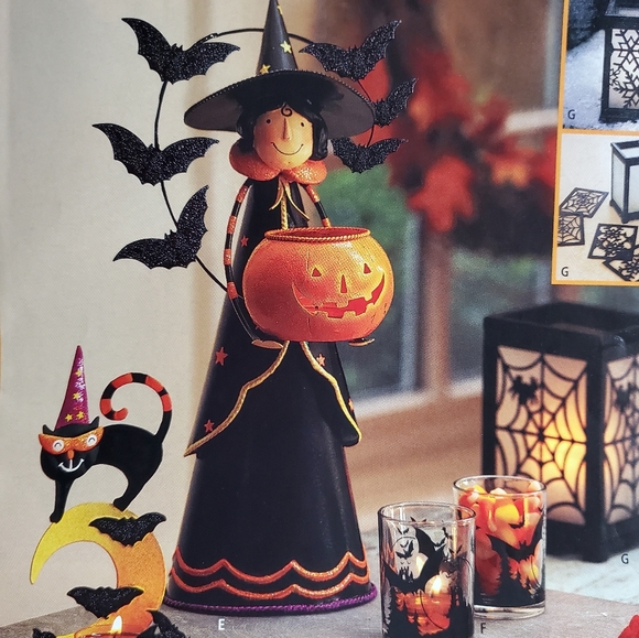 🔸️🔹️NIB RETIRED PartyLite Witch Tealight Holder